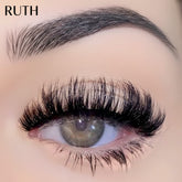 Daboujiebar RUTH soft, full, black strip lashes with a doll eye finish for volume and length.