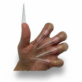 Daboujiebar clear stiletto nail tips, sharp and elegant, 500pcs/box.