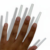 Daboujiebar XXL coffin nail tips, clear acrylic, long and tapered shape, 500 count