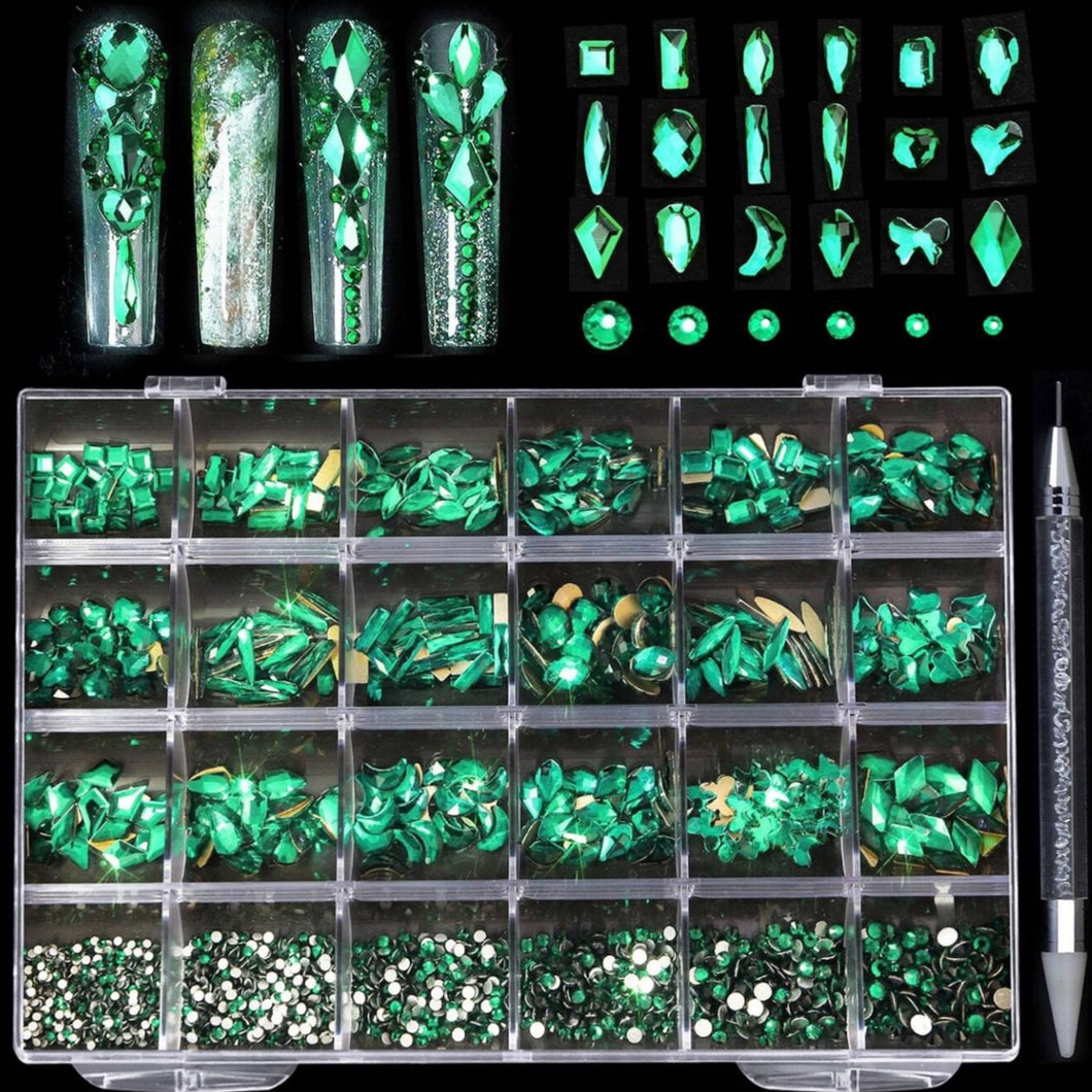 Emerald Green | Rhinestones