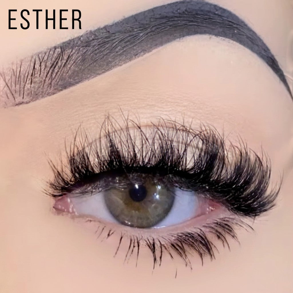 Daboujiebar ESTHER strip lashes: soft, wispy, and fluttery for a natural doll eye effect.
