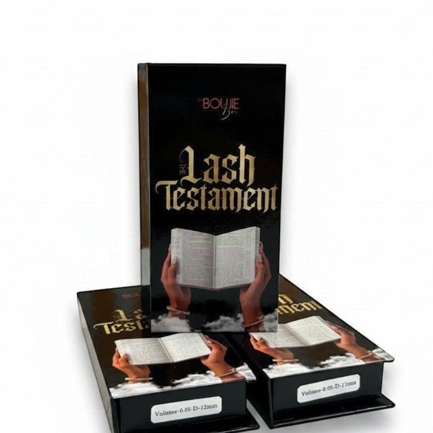 Daboujiebar The Lash Testament CC Curl lash trays with 0.05mm diameter and 12mm or 13mm length.