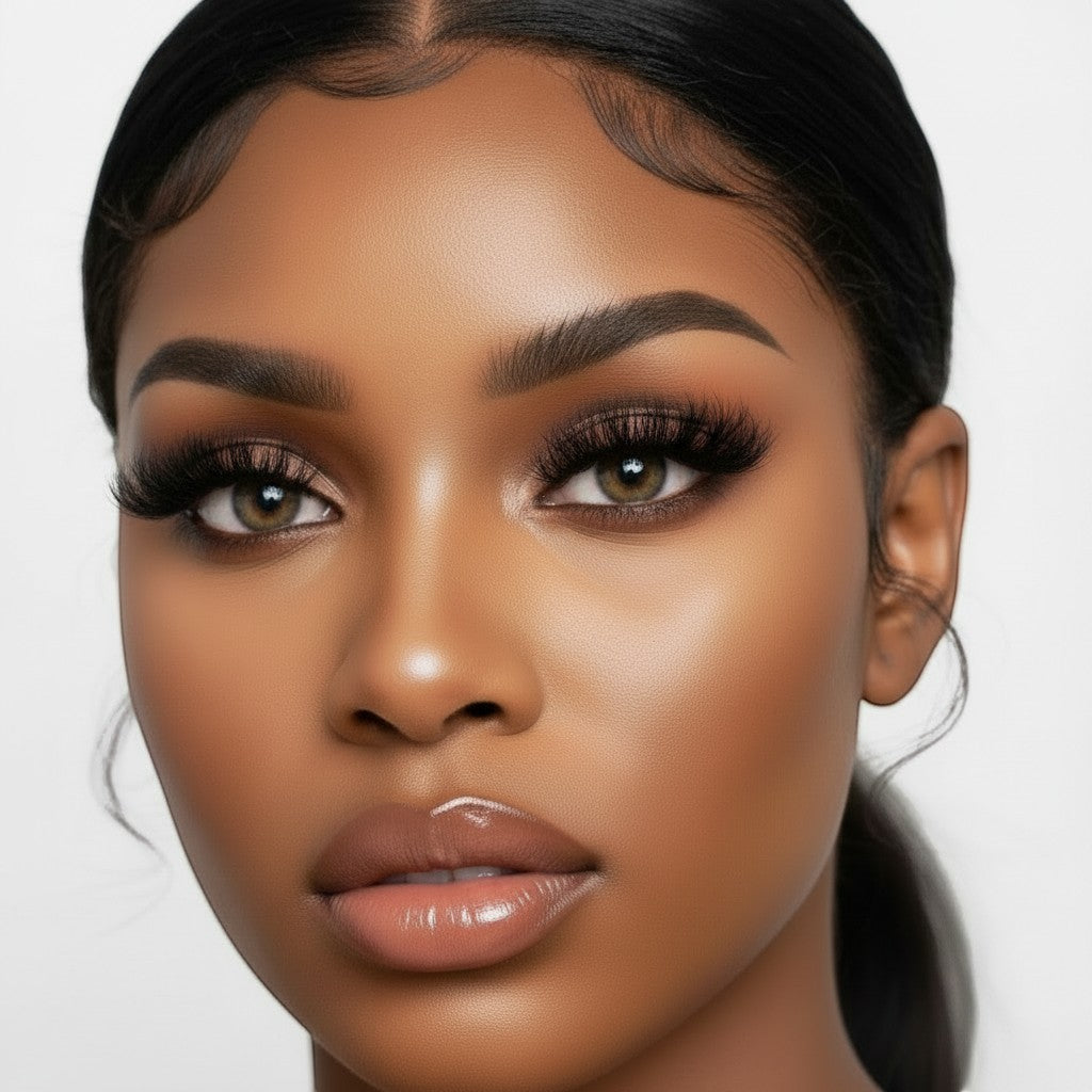 Daboujiebar SENT full volume flared lash strips with a lifted curl and longer outer corners for a dramatic look.